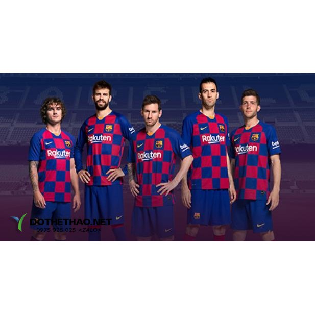 Bộ đồ bóng đá đanh Barcelona big size nam, quần áo thể thao nam nữ, đồ tập gym dành cho nam
