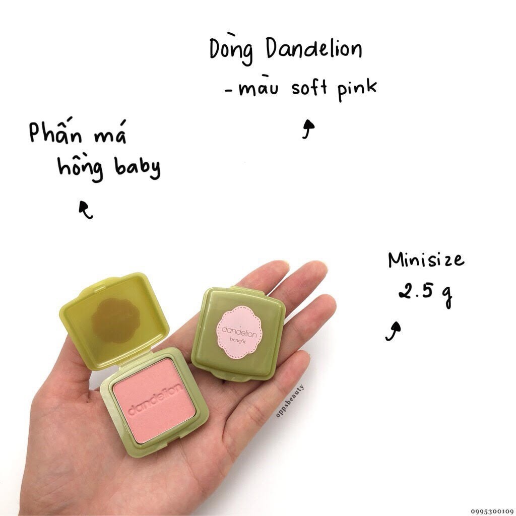 [Mã SKAMLTSM9 giảm 10% đơn 99K] [Benefit] Phấn má hồng baby BENEFIT Dandelion minisize | BigBuy360 - bigbuy360.vn