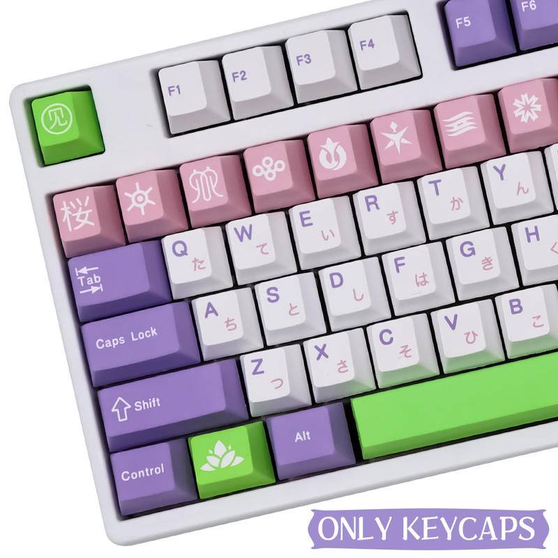 GMK Hanami  pink Keycaps  Dye Sublimation Cherry Profile Bộ Phím Rời PBT GMK Hanami 139 / 151 Cho Bàn Phím cherry mx