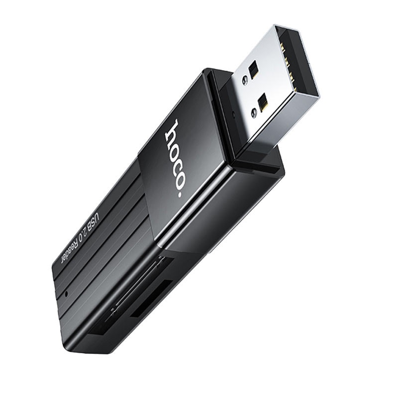 Đầu Đọc Thẻ Nhớ TF/SD Hoco HB20 2 in 1 USB2.0/USB3.0 Chính Hãng Có Lắp Đậy