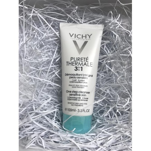 Sữa rửa mặt Vichy Purete Thermal 3 in 1 One Step Cleanser Sensitive Skin And Eyes-Sữa  rửa mặt tẩy trang 3 in 1 Vichy