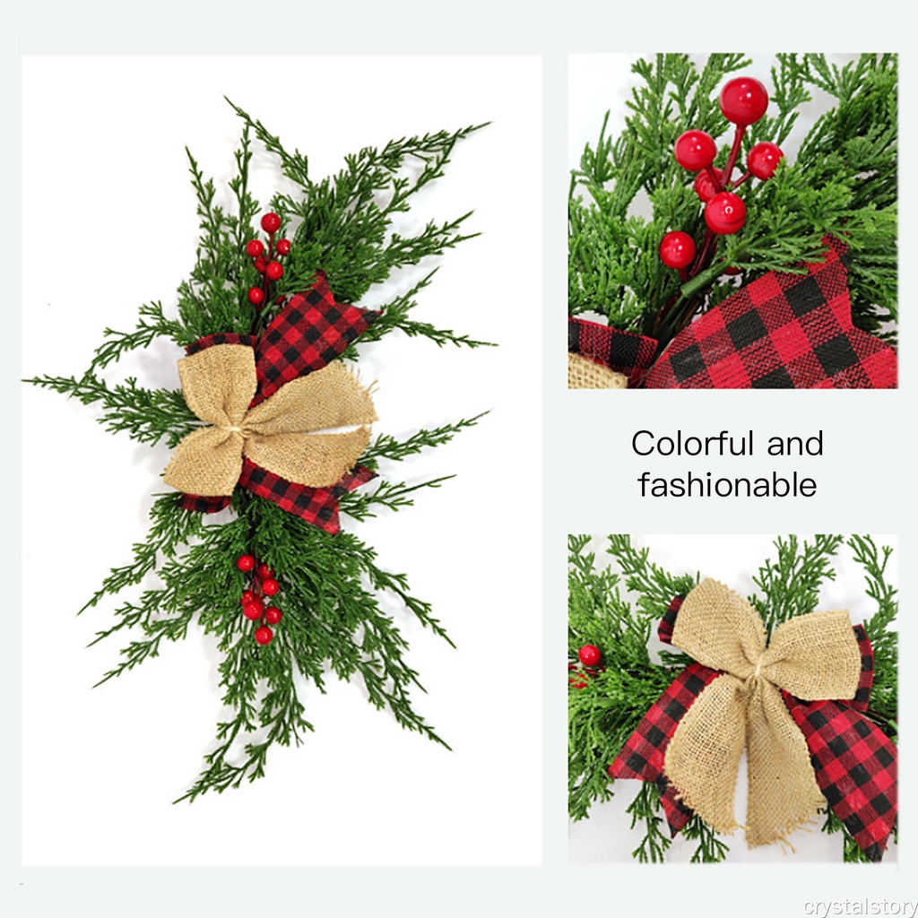 🍁Spring Summer Etc. Door Lintel Decoration Simulation Wall Hanging Valentine's Day Easter 1pcs For Mirrors Windows And Arches Silk Cloth Or On The Mantelpiece. Green Pine Tree Simulates Pine Needles🌾