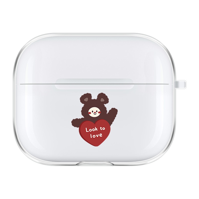 Vỏ Bảo Vệ Hộp Sạc Tai Nghe airpods 1 2 Pro 3rd Generation Pro 1/2 Trong Suốt Chống Sốc Họa Tiết Hoạt Hình Kèm Dây Đeo Kiểu Nhật Hàn