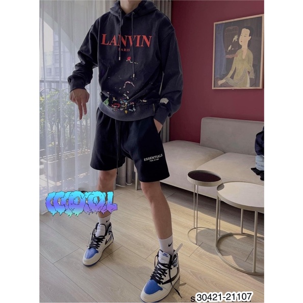 Áo Hoddie In Chữ Lanvin - Áo Nỉ hoddie Nam