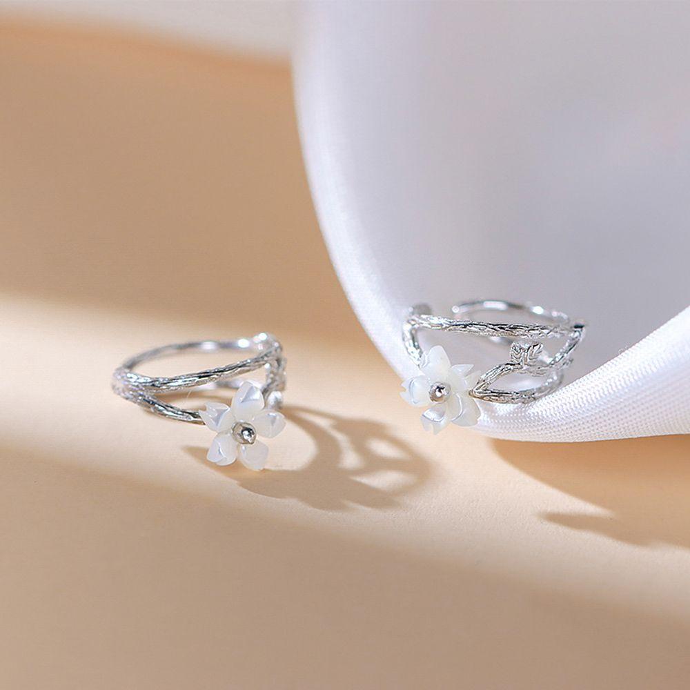 Khuyên Kẹp Vành Tai Không Xỏ Hình Nhánh Hoa Anh Đào Tuyết Ngọt Ngào Cho Nữ