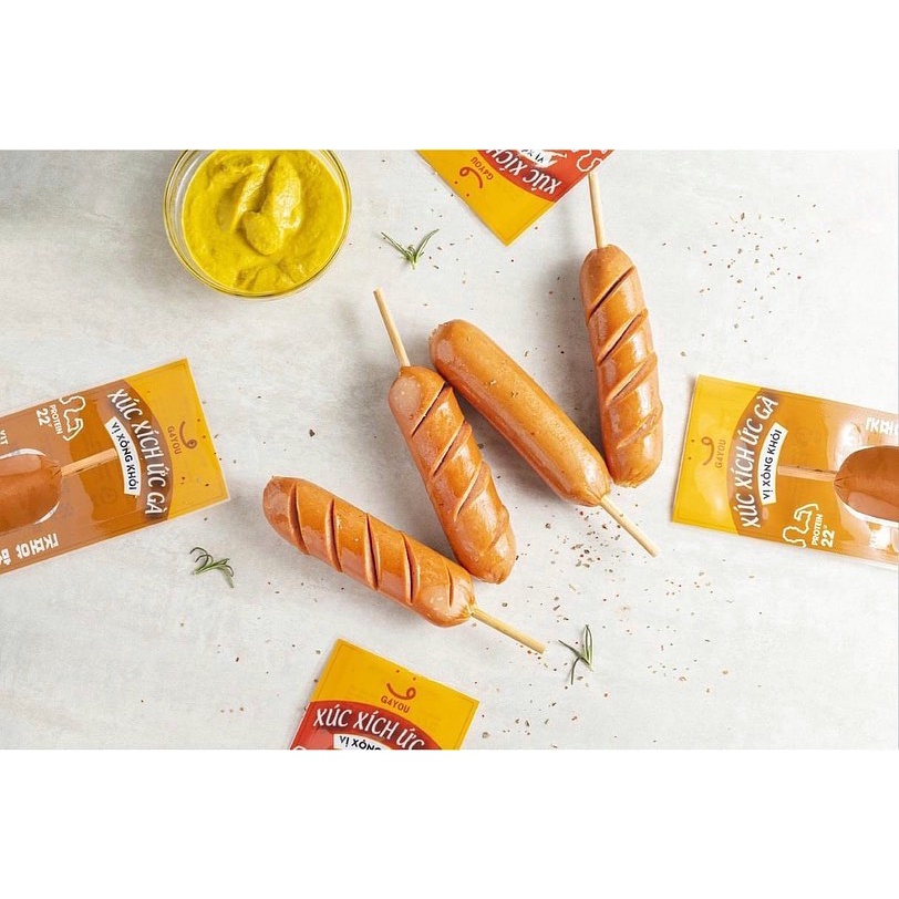 XÚC XÍCH ỨC GÀ EAT CLEAN 100%  70GR ( HÀNG ĐÔNG LẠNH CHỈ NHẬN SHIP NỘI THÀNH HÀ NỘI )