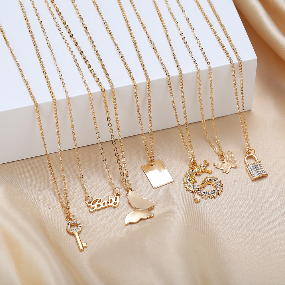 vòng cổ Mặt Hình Bươm Bướm Đính Đá Thời Trang Cho Nữ