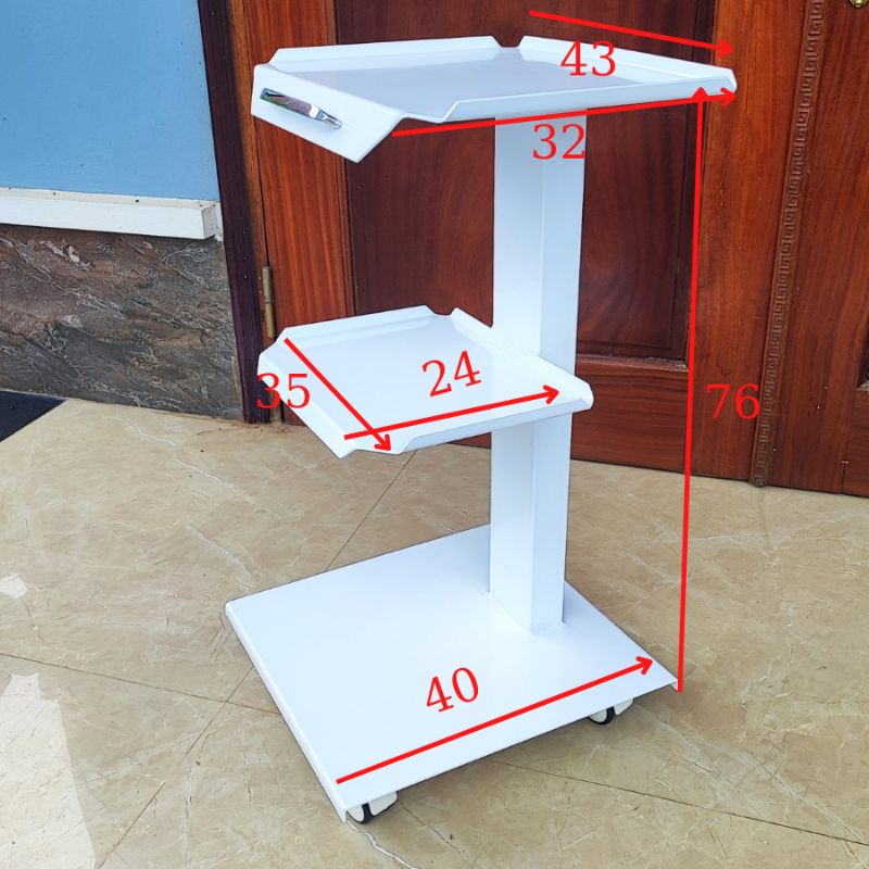 Xe đẩy nha khoa ba tầng có gài tay khoan implant - 1 đổi 1 trong 12 tháng