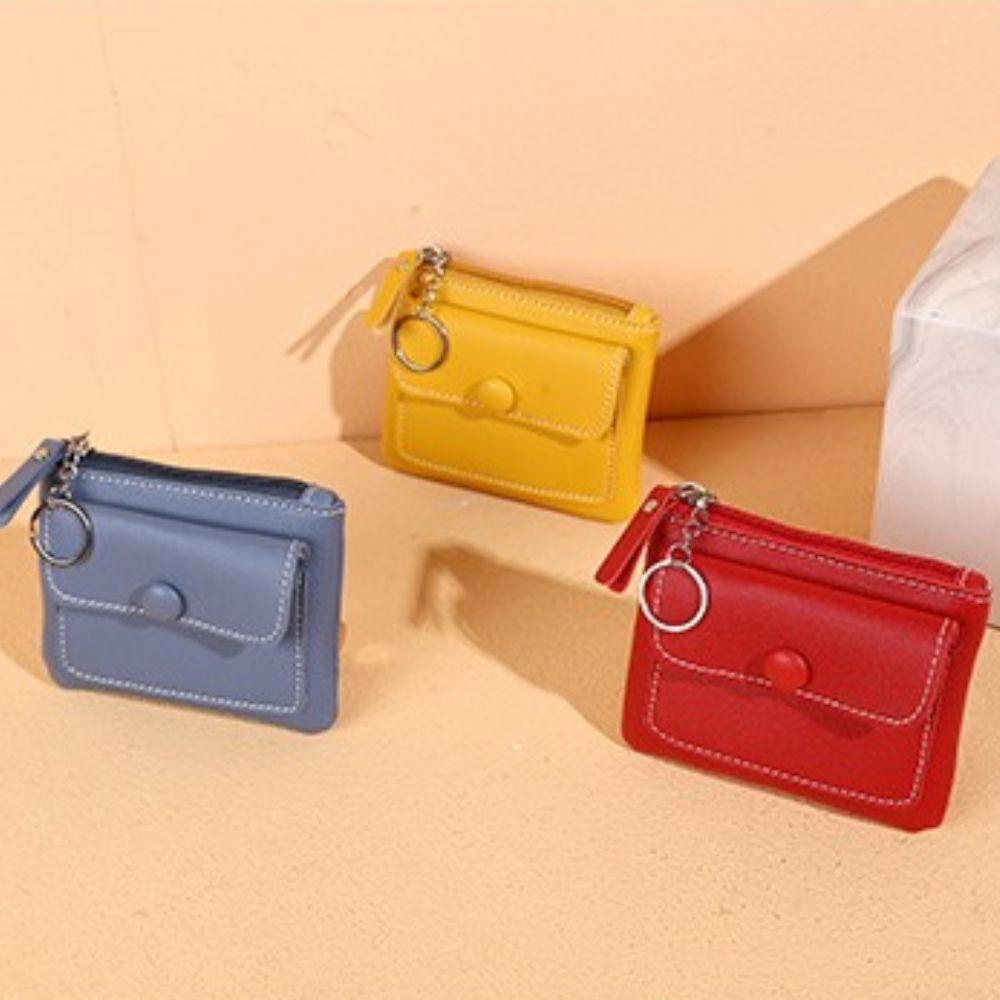 Ví Đựng Tiền Xu / Thẻ ID / Thẻ ID Dạng Móc Khóa Phong Cách Hàn Quốc Cho Nam Và Nữ