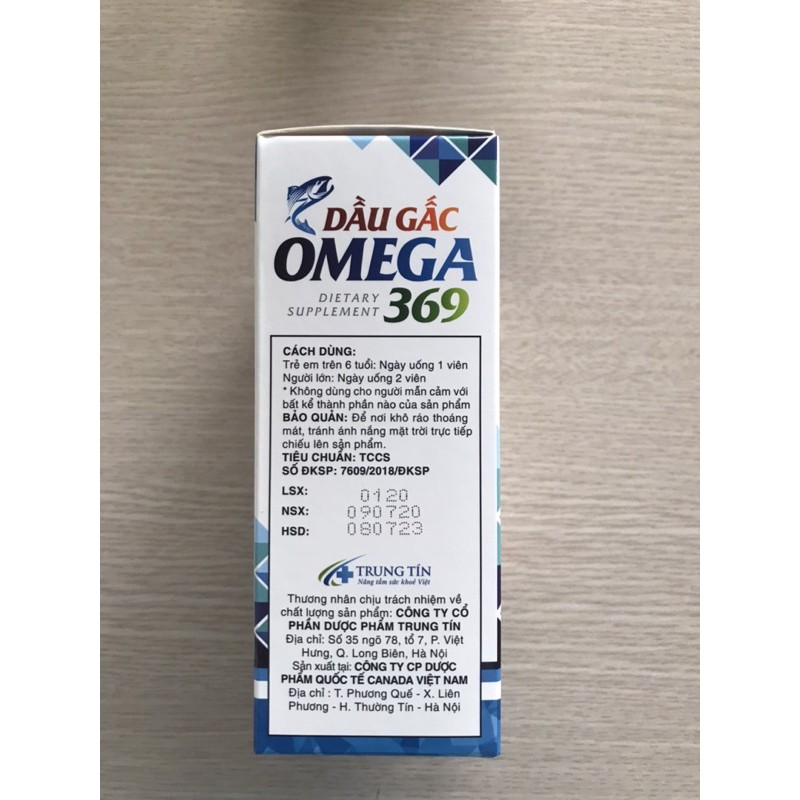 DẦU GẤC OMEGA  DIETARY SUPP LEMENT 369