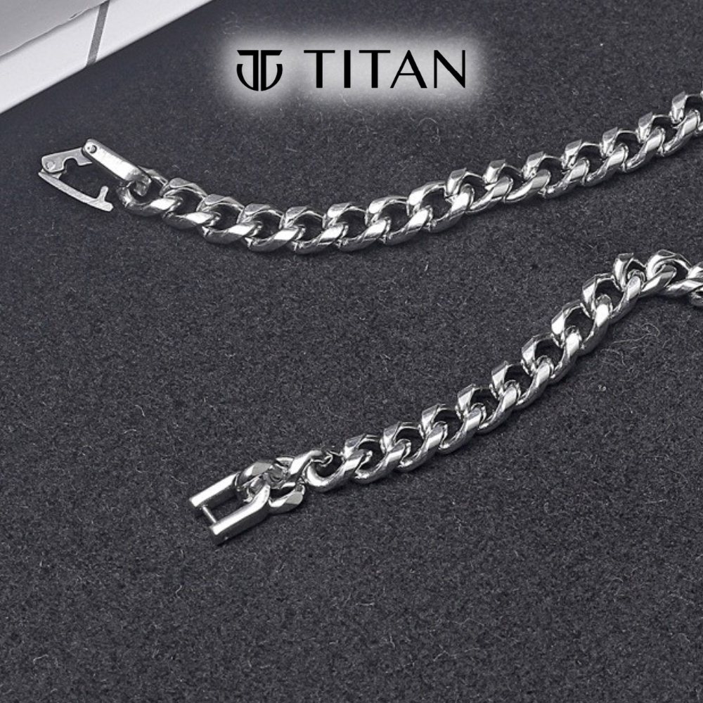 Vòng cổ nam nữ chốt khóa bấm, dây chuyền nam unisex basic thanh lịch làm quà tặng, dây màu bạc 925 không gỉ TITAN Shop