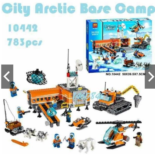 Đồ chơi trẻ em lắp ráp xếp hình Lego Urban Bela 10442 Lắp ráp Trạm thám hiểm bắc cực 783 Khối