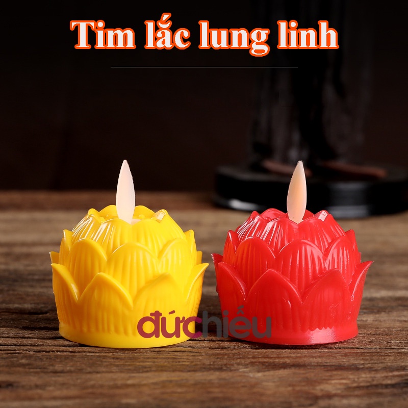 Nến hoa sen điện tử lắc lư như thật – loại nhỏ | Đức Hiếu Shop