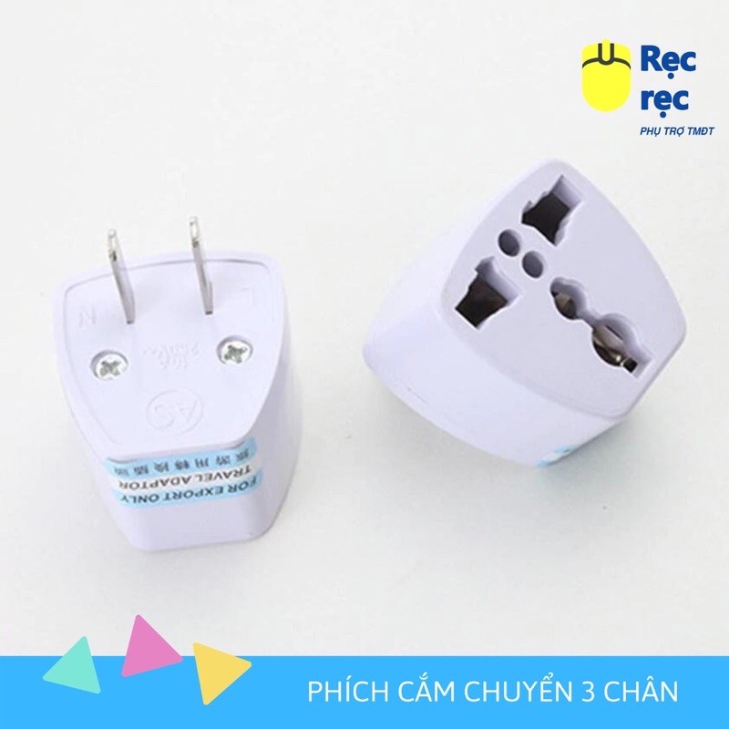 phích cắm đổi ổ điện từ 3 chân sang 2 chân 3 chấu sang 2 chấu