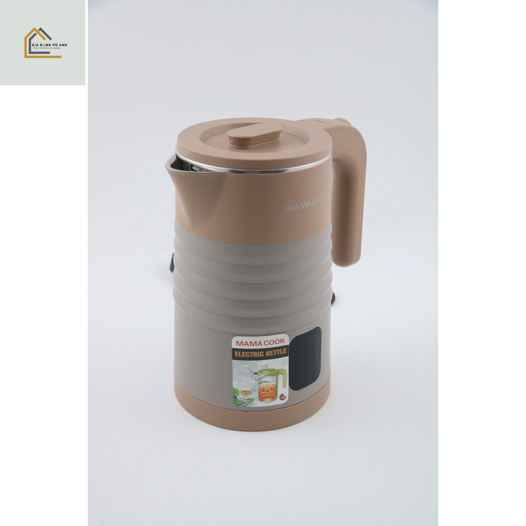 Ấm siêu tốc , Bình đun siêu tốc inox 2 lớp MAMA COOK ST185 1.8L hàng chính hãng đế đúc bảo hành 6 tháng