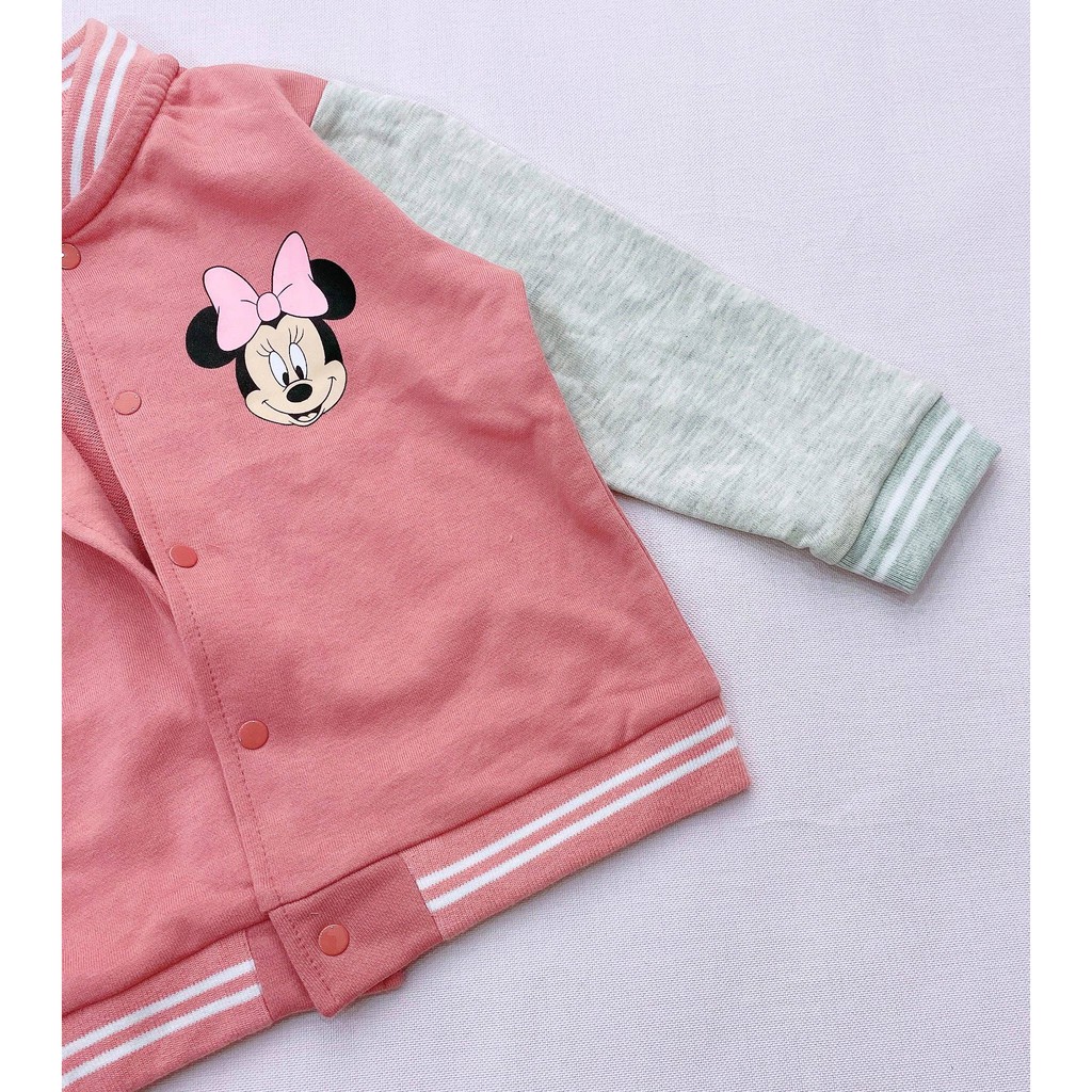 Áo khoác bomber hình mickey bé gái RIO chất nỉ dư xịn mềm ấm Ảnh thật Rio chụp hàng có sẵn kèm video