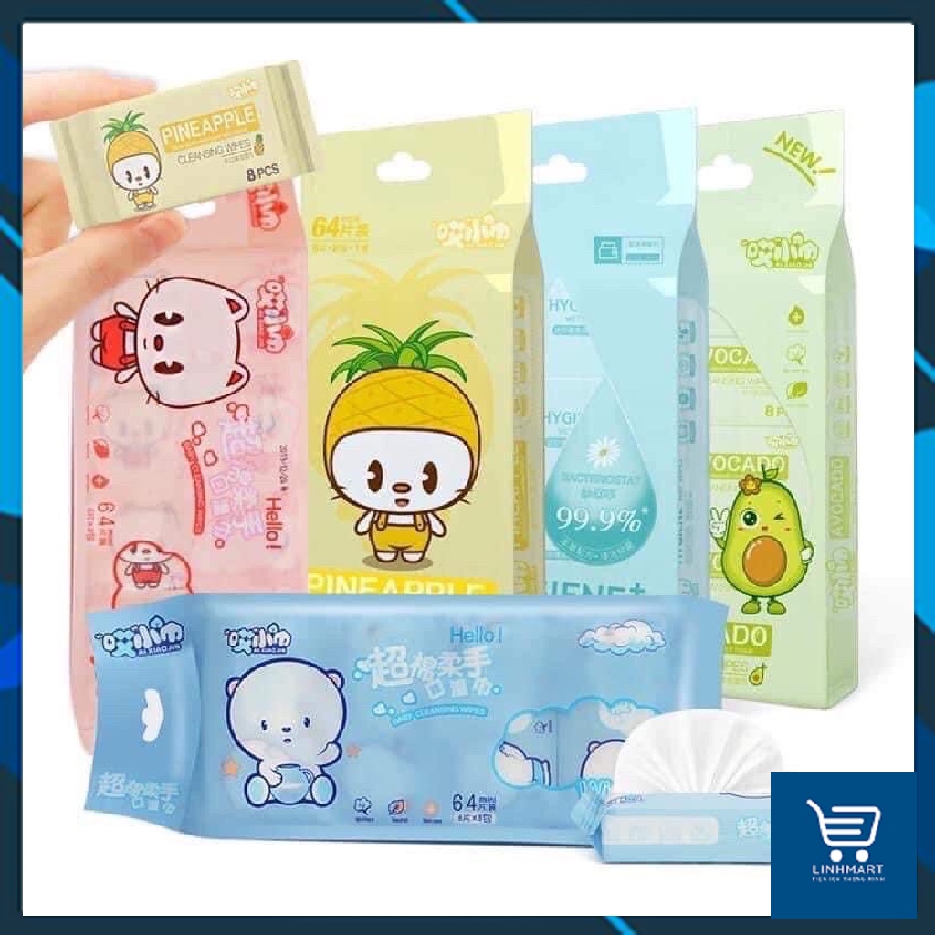 Khăn Ướt Mini Bỏ Túi, Giấy Ướt Mini Bỏ Túi Tiện Lợi, Dễ Sử Dụng
