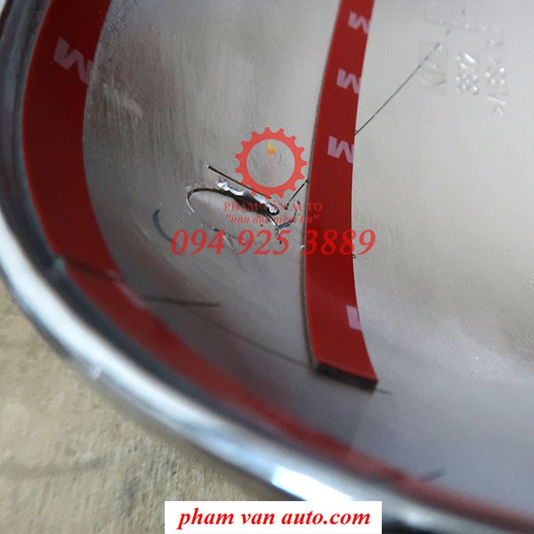 Ốp gương ford Transit mạ crome bản không tai, Viền trang trí kính hậu Transit Phạm Văn Auto