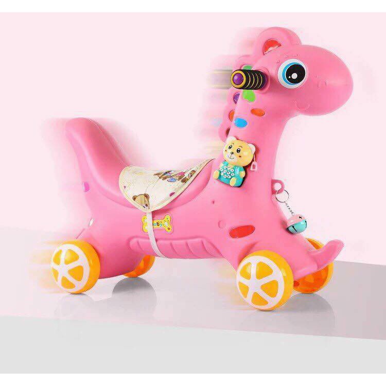 Ngựa bập bênh 2 in 1 vừa bập bênh vừa ủn chân cho bé - Có phát nhạc