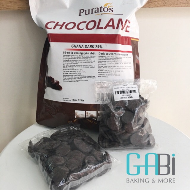 Socola nút 75% , 55% Grand Place 100g