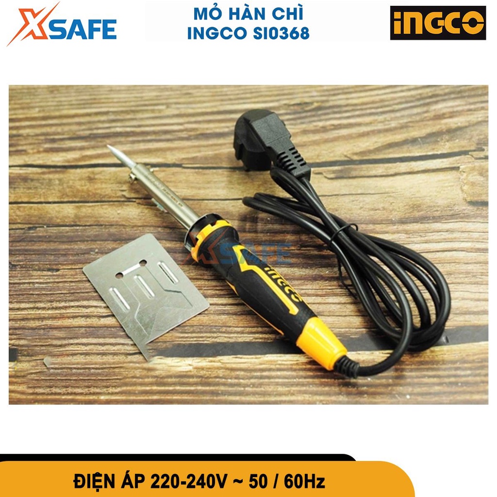 Mỏ hàn chì INGCO SI0368 máy hàn công suất đầu vào 60W thời gian làm nóng 3-5 phút [CHÍNH HÃNG][XSAFE]