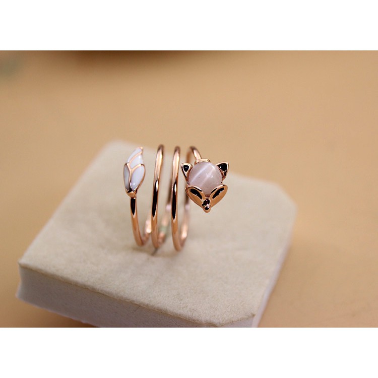 Nhẫn đeo tay bằng kim loại đính đá thời trang Hàn Quốc cho nữ