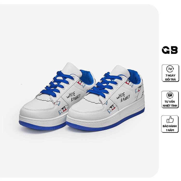 Giày bata nữ giayBOM hoạt tiết hoạt hình đế cao 3 cm B1167