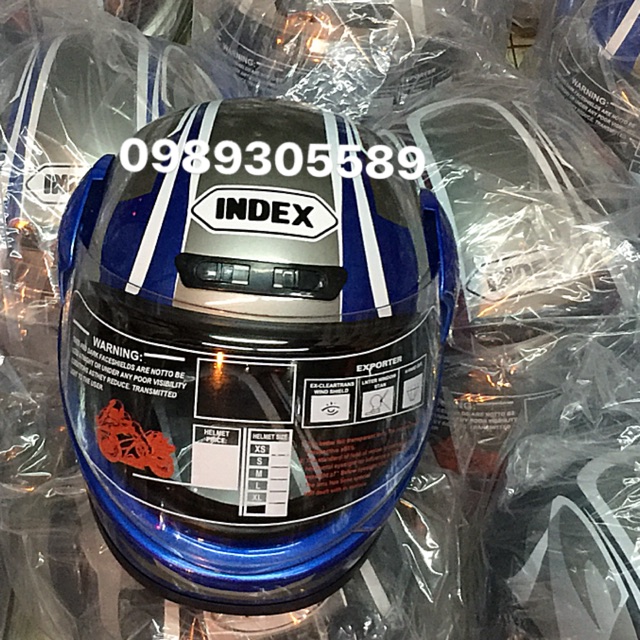 Mũ bảo hiểm cả đầu có cằm Index ( fullface)