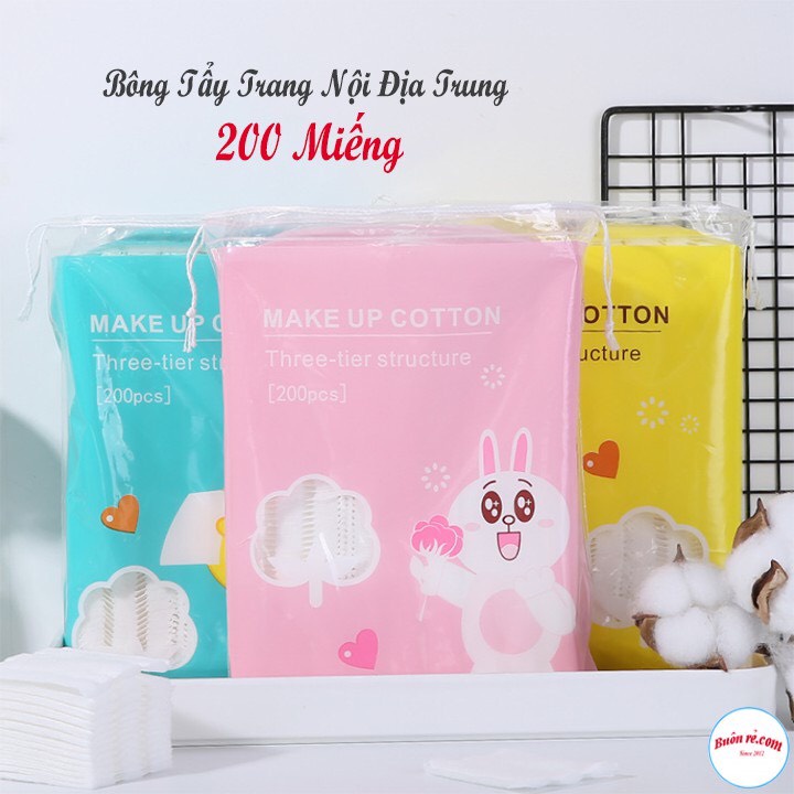 Khăn mặt khô đa năng dùng một lần tiện lợi - Bông tẩy trang nội địa trung 200 miếng - 01478