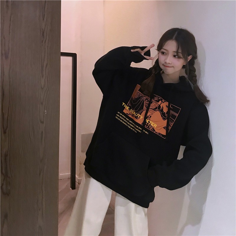 Áo Hoodie Nỉ Bông Cổ Trang Có NónTúi Trước Phong Cách Hàn Quốc - Liti shop