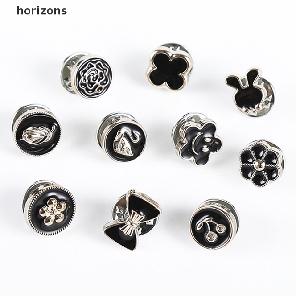 Set 10 Ghim Cài Cổ Áo / Đầm Chống Chói Đính Ngọc Trai Dễ Thương Thiết Thực