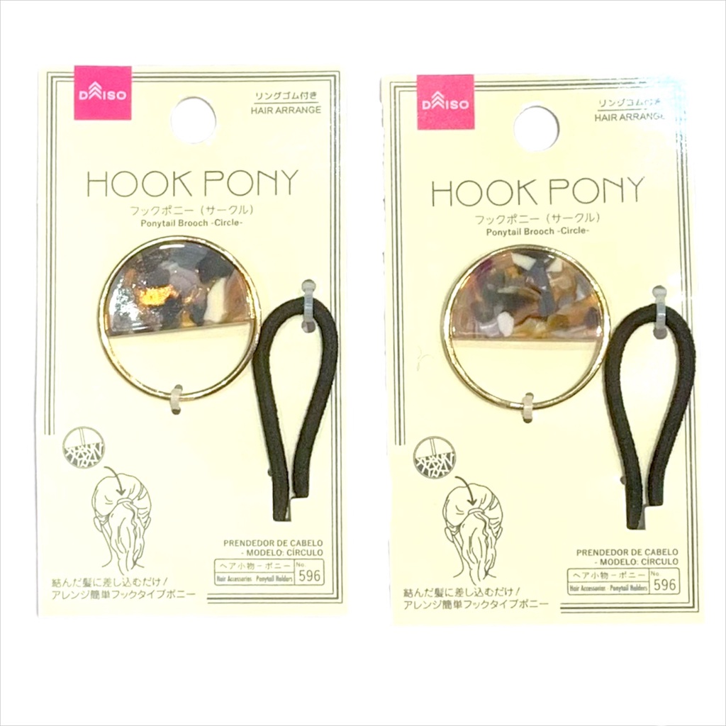 Daiso Cột tóc có trâm cài - hình tròn