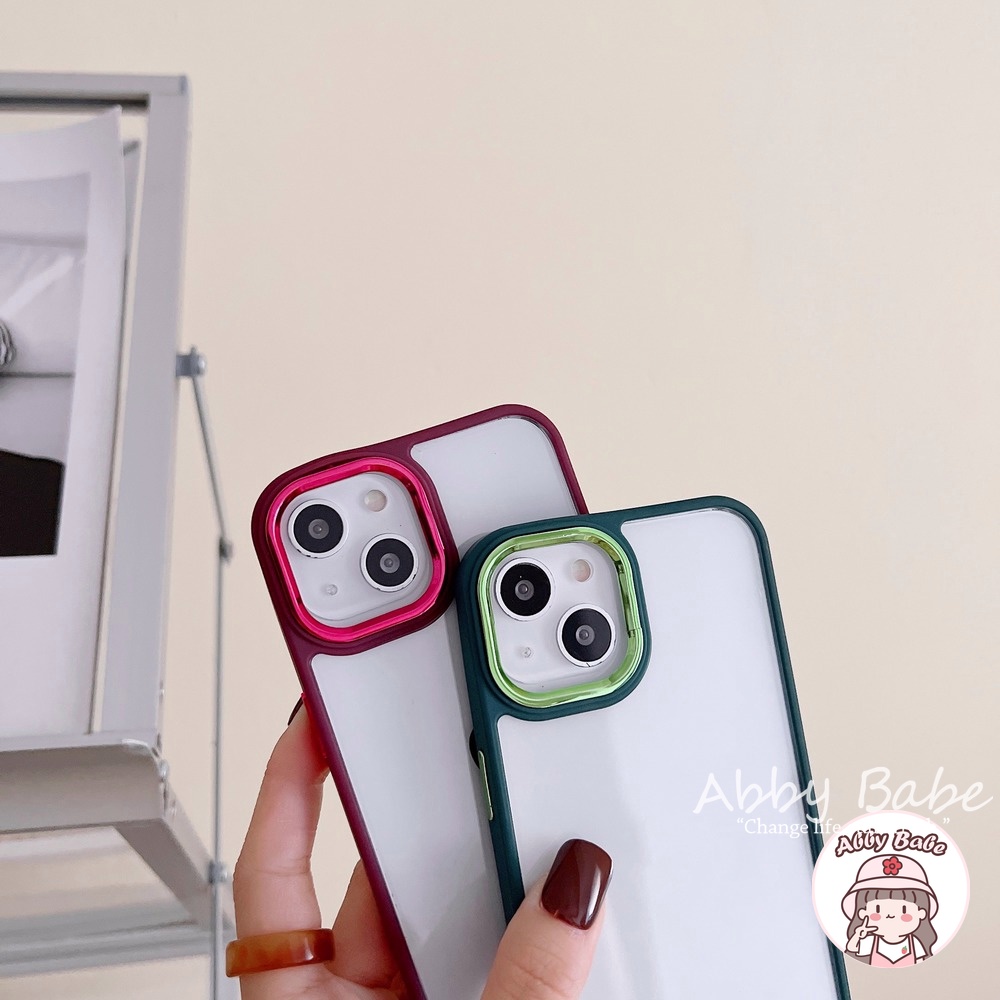 Ốp Điện Thoại Acrylic Trong Suốt Mạ Màu Sang Trọng Chống Mồ Hôi Cho Iphone 11 7Plus 13 12 11 Pro Max X XS 12 13 XR