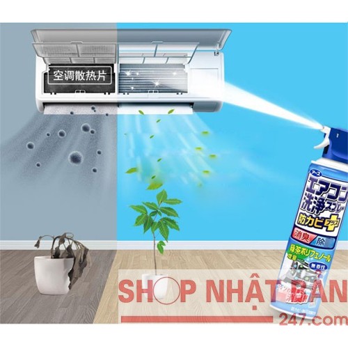 Xịt vệ sinh điều hòa (máy lạnh) Nhật Bản 420ml