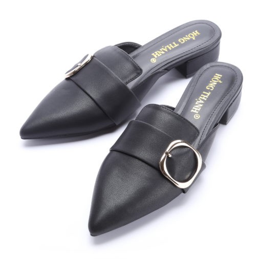 HỒNG THẠNH - Dép Mules Đế Thấp Chất Liệu Microfiber - 4391