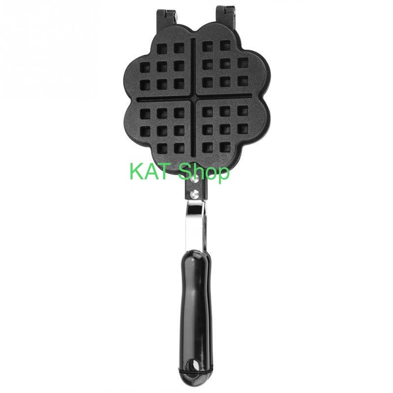Khuôn Bánh Kẹp - Waffle - Hoa - Trái Tim - Chống Dính - Dùng Bếp Gas Than