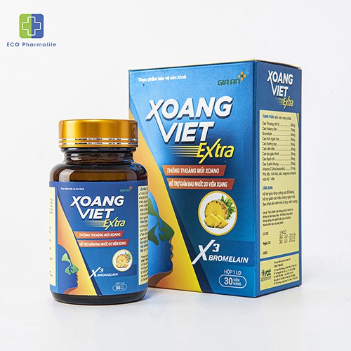 Xoang Việt - Hộp 30 viên - Hỗ trợ người viêm xoang cấp và mạn tính, viêm xoang do dị ứng, viêm mũi dị ứng