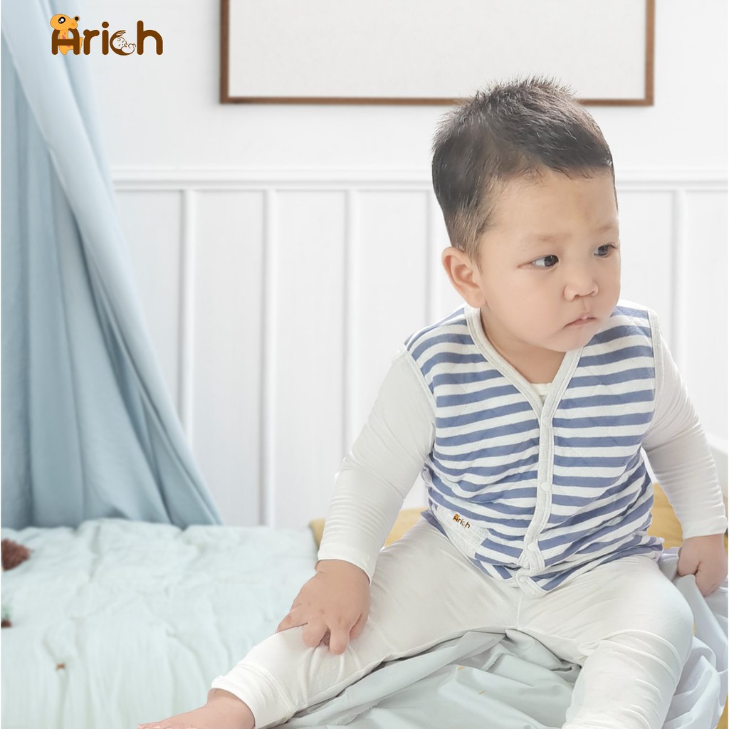 ÁO GHI LÊ THU ĐÔNG ARICH VẢI SỢI TRE CHO BÉ (từ 9-12m đến 3-4 tuổi)