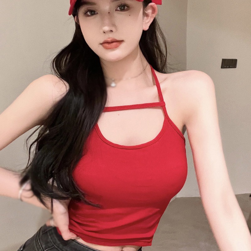 Áo Hai Dây Màu Sắc Trơn Dáng Ôm Phong Cách Hàn Quốc Quyến Rũ