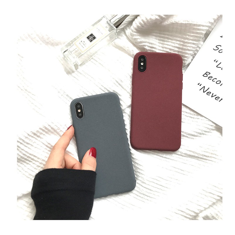 Ốp Điện Thoại Silicon Mềm Mỏng Mặt Nhám Cho iPhone 14 13 12 11 Pro Max XR XS 8 7 6 6s Plus + SE 2020