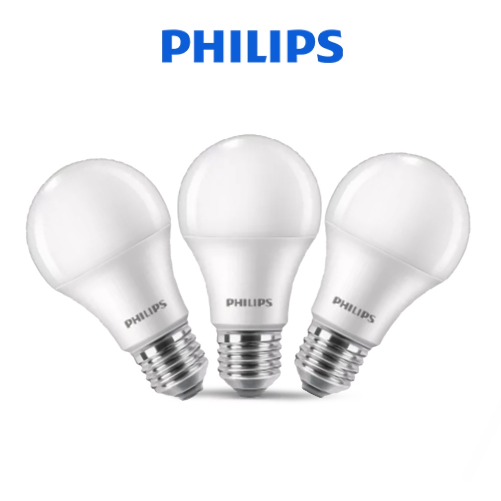 Bộ 03 bóng Philips LED bulb Essential E27 9w ánh sáng trắng 6500K