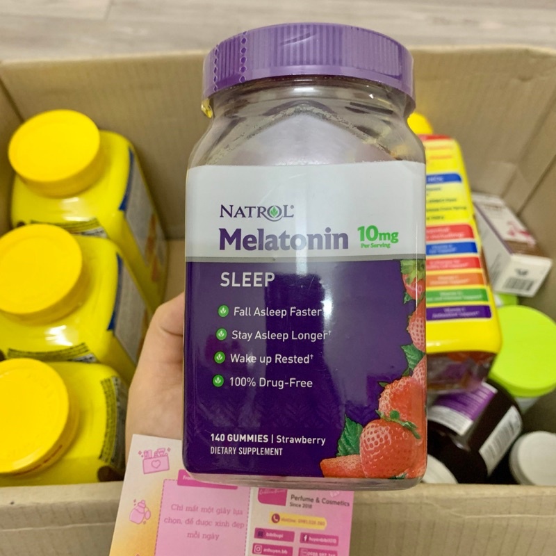 KẸO NATROL MELATONIN 10mg KẸO HỖ TRỢ GIẤC NGỦ NGON NHẬP KHẨU MỸ