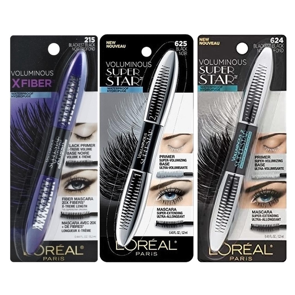 MASCARA 2 ĐẦU LOREAL VOLUMINOUS SUPERSTAR WATERPROOF VÀ SUPERSTAR X FIBER (CÓ SẴN)