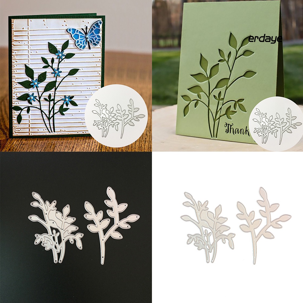 Khuôn cắt giấy làm từ kim loại hình lá trang trí sổ lưu niệm