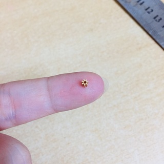Bánh răng đồng 7 răng lỗ trục 1mm nối trục động cơ