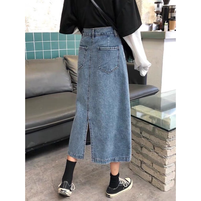 váy xẻ tà dài giữa, lưng cao | BigBuy360 - bigbuy360.vn