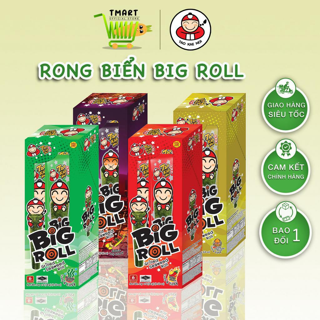 Snack Rong Biển BIG ROLL TaoKaeNoi 3g (Hộp 6 Gói)