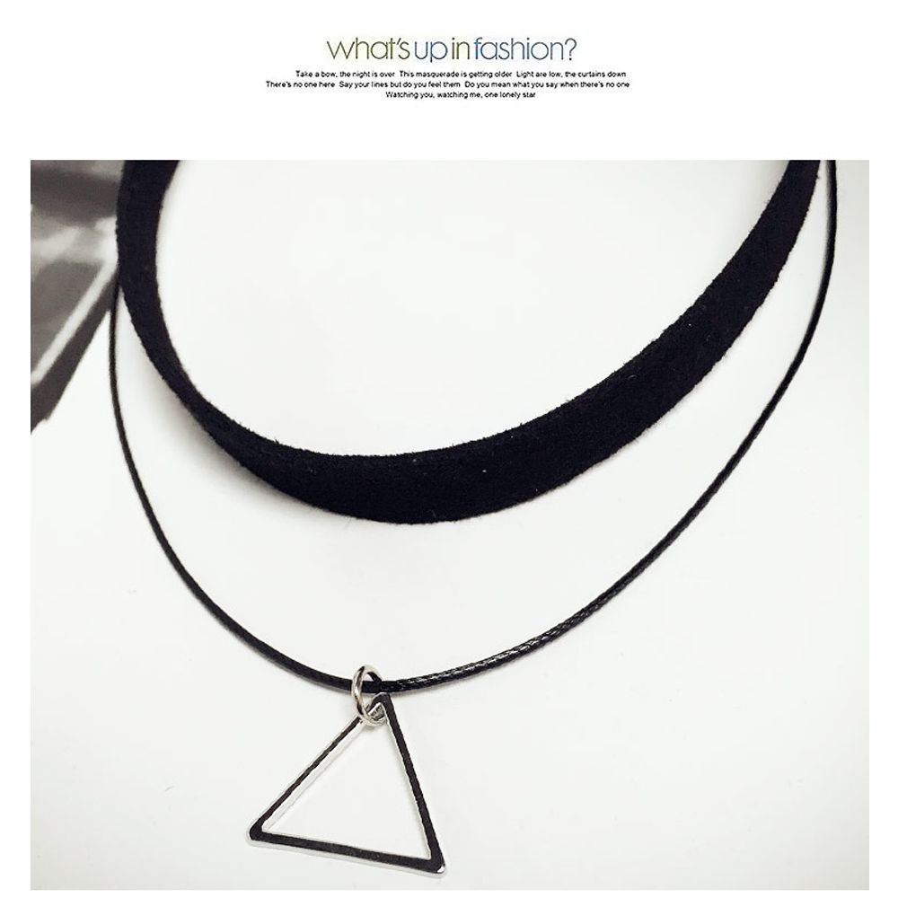 Chain Geometry Pendant Fashionable Joker Collar Necklace Clavicle Necklace