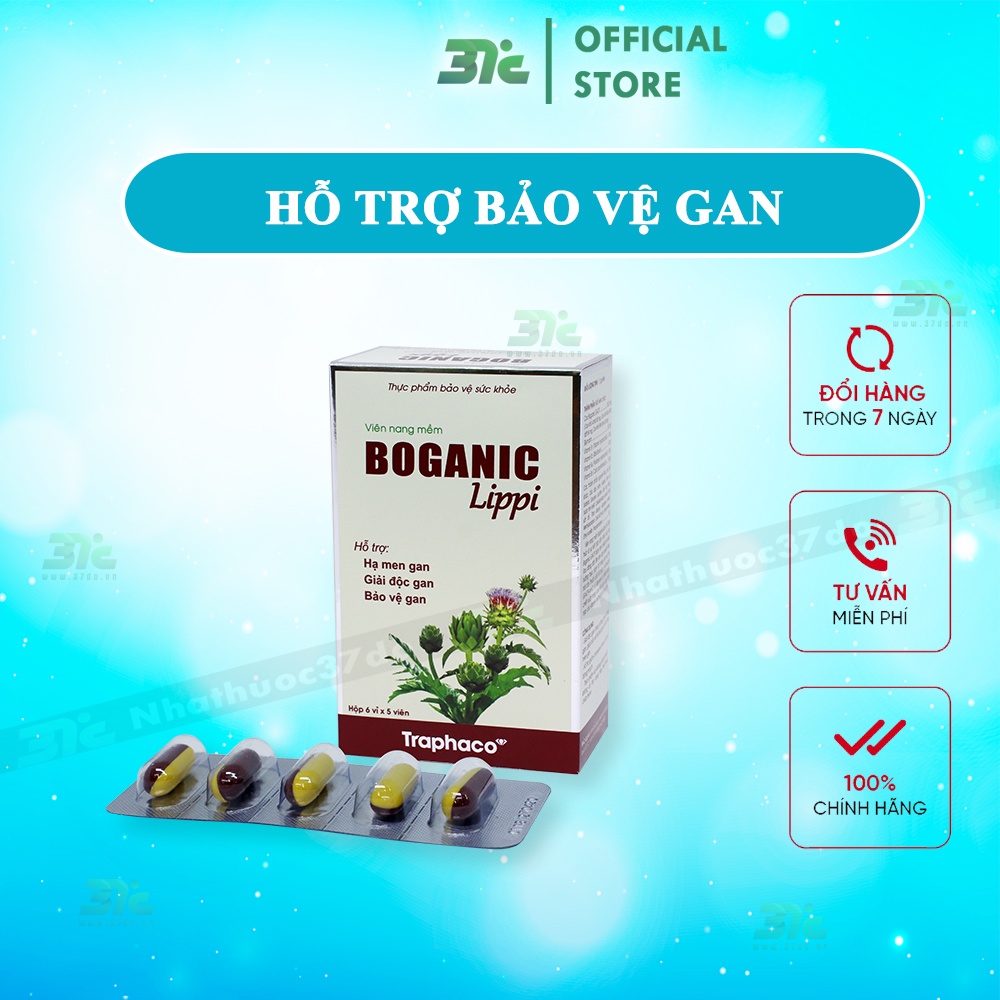 Boganic Lippi - hỗ trợ giải độc gan, hạ mỡ máu, bảo vệ gan - Traphaco
