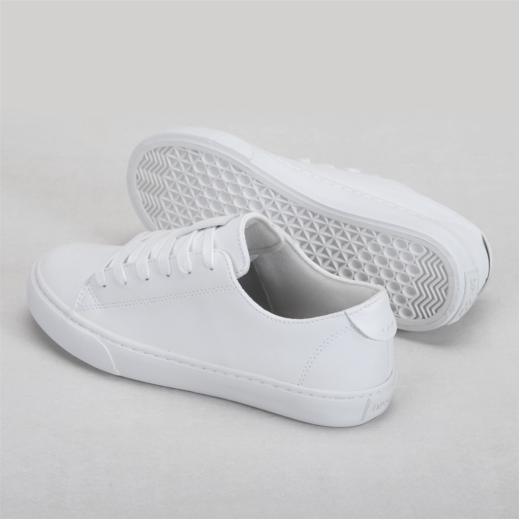 Giày Sneaker Da Unisex DINCOX GD34 White Cổ Điển